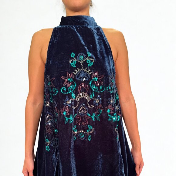 Free People Sequin Velvet Dress - Picture 2 of 5